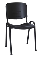 [NOVAISO] [NOVAISO]NOVAISO SILLA FIJA DE VISITA EN POLIPROPILENO EN COLOR NEGRO CON ESTRUCTURA METALICA